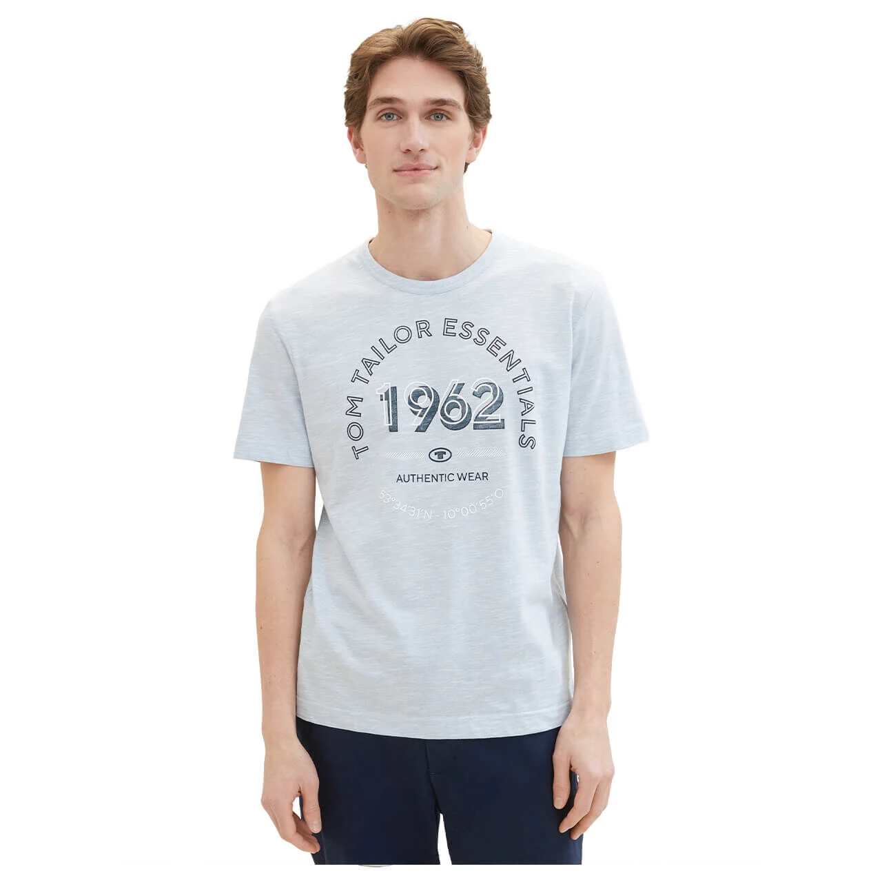 Tom Tailor Herren T-Shirt Foggy Blue Fine Stripes 2 Tom Tailor Herren T-Shirt Foggy Blue Fine Stripes – Bild 2