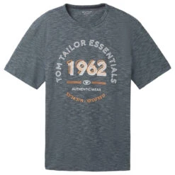 Tom Tailor Herren T-Shirt Navy Grey Mint Fine Stripes