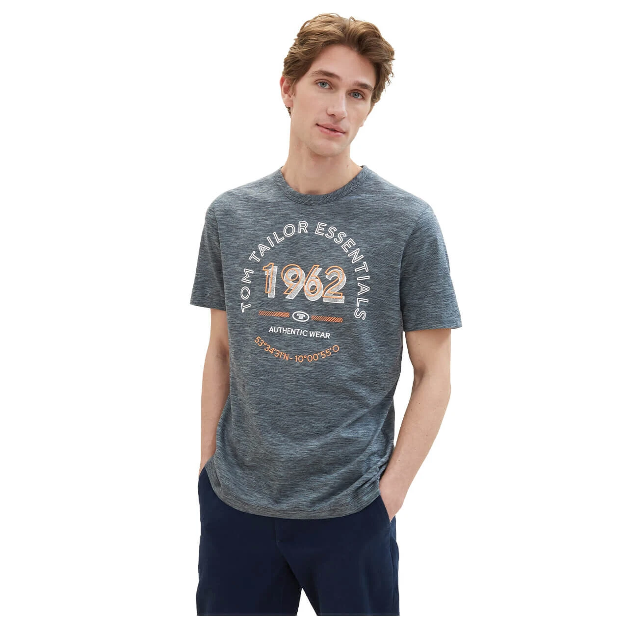 Tom Tailor Herren T-Shirt Navy Grey Mint Fine Stripes 3 Tom Tailor Herren T-Shirt Navy Grey Mint Fine Stripes – Bild 3