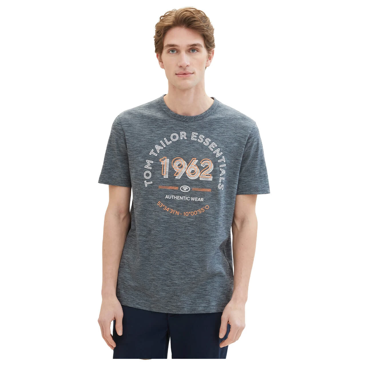 Tom Tailor Herren T-Shirt Navy Grey Mint Fine Stripes 2 Tom Tailor Herren T-Shirt Navy Grey Mint Fine Stripes – Bild 2