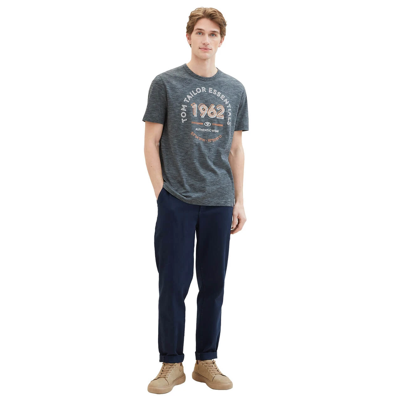 Tom Tailor Herren T-Shirt Navy Grey Mint Fine Stripes 5 Tom Tailor Herren T-Shirt Navy Grey Mint Fine Stripes – Bild 5