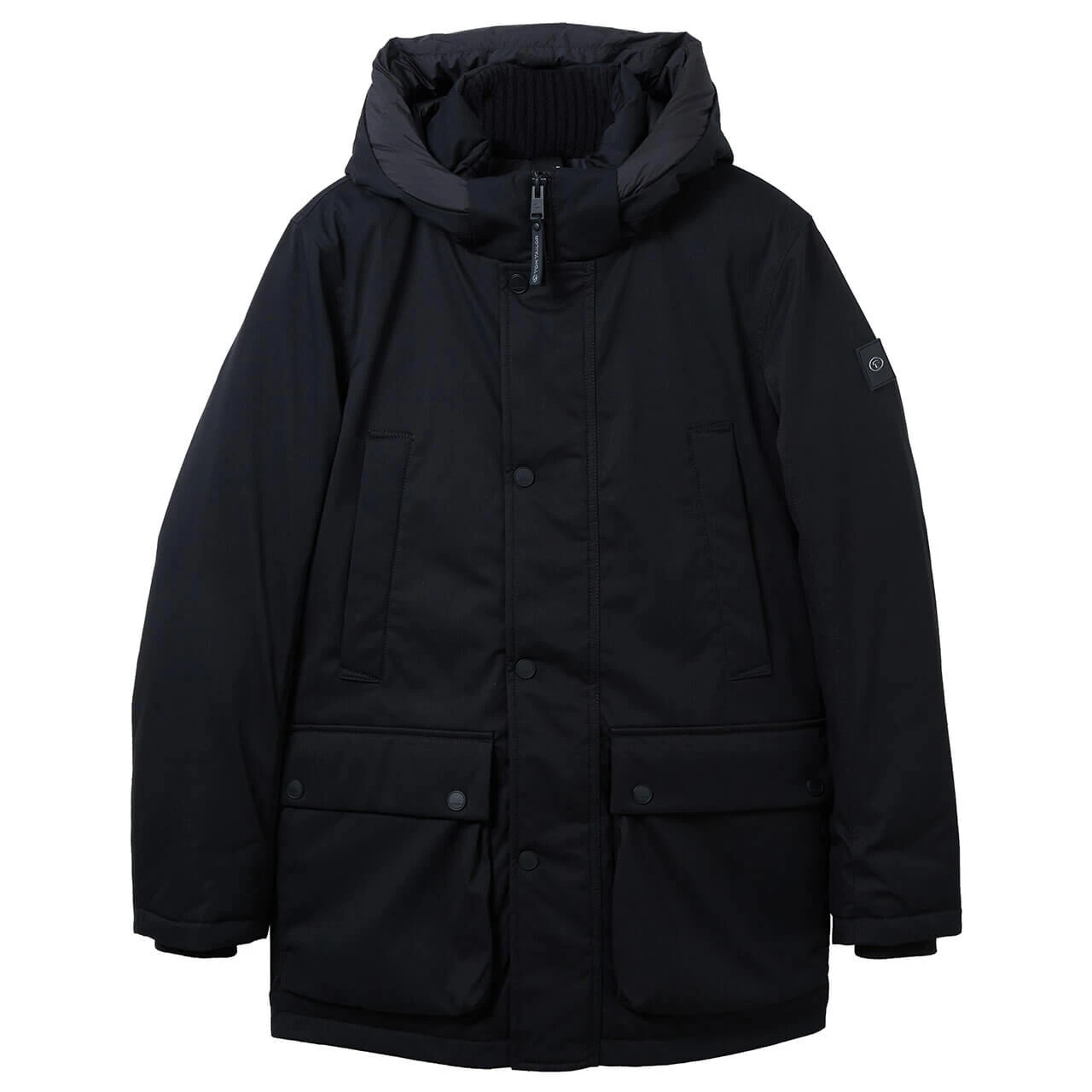 Tom Tailor Herren Jacke Arctic Parka Black Grey 1 Tom Tailor Herren Jacke Arctic Parka Black Grey