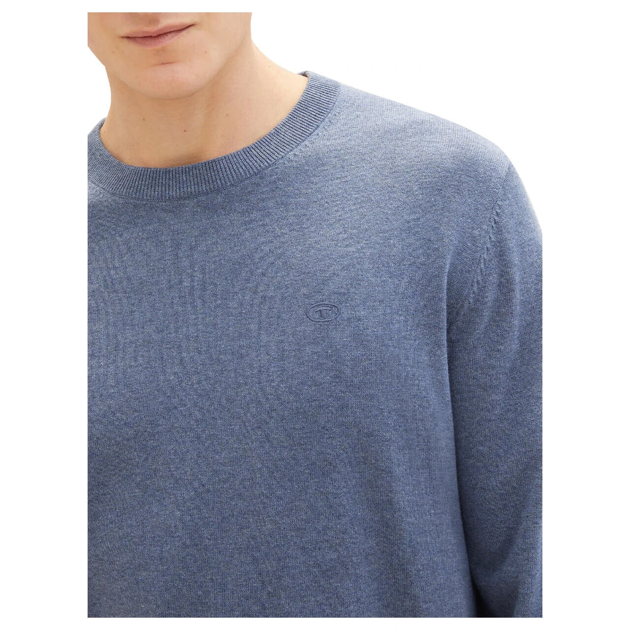 Tom Tailor Herren Pullover Basic Crewneck Vintage Indigo Blue Compact Cotton 6 Tom Tailor Herren Pullover Basic Crewneck Vintage Indigo Blue Compact Cotton – Bild 6