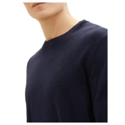 Tom Tailor Herren Pullover Basic Crewneck Knitted Navy Melange Compact Cotton 11 Tom Tailor Herren Pullover Basic Crewneck Knitted Navy Melange Compact Cotton -Modezauber Günstiges Geschäft tom tailor pullover crewneck knit dunkel blau 13160 model detail