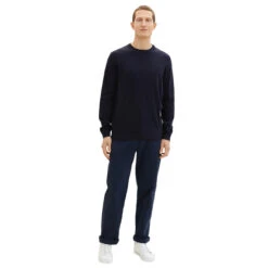 Tom Tailor Herren Pullover Basic Crewneck Knitted Navy Melange Compact Cotton 9 Tom Tailor Herren Pullover Basic Crewneck Knitted Navy Melange Compact Cotton -Modezauber Günstiges Geschäft tom tailor pullover crewneck knit dunkel blau 13160 model vorne