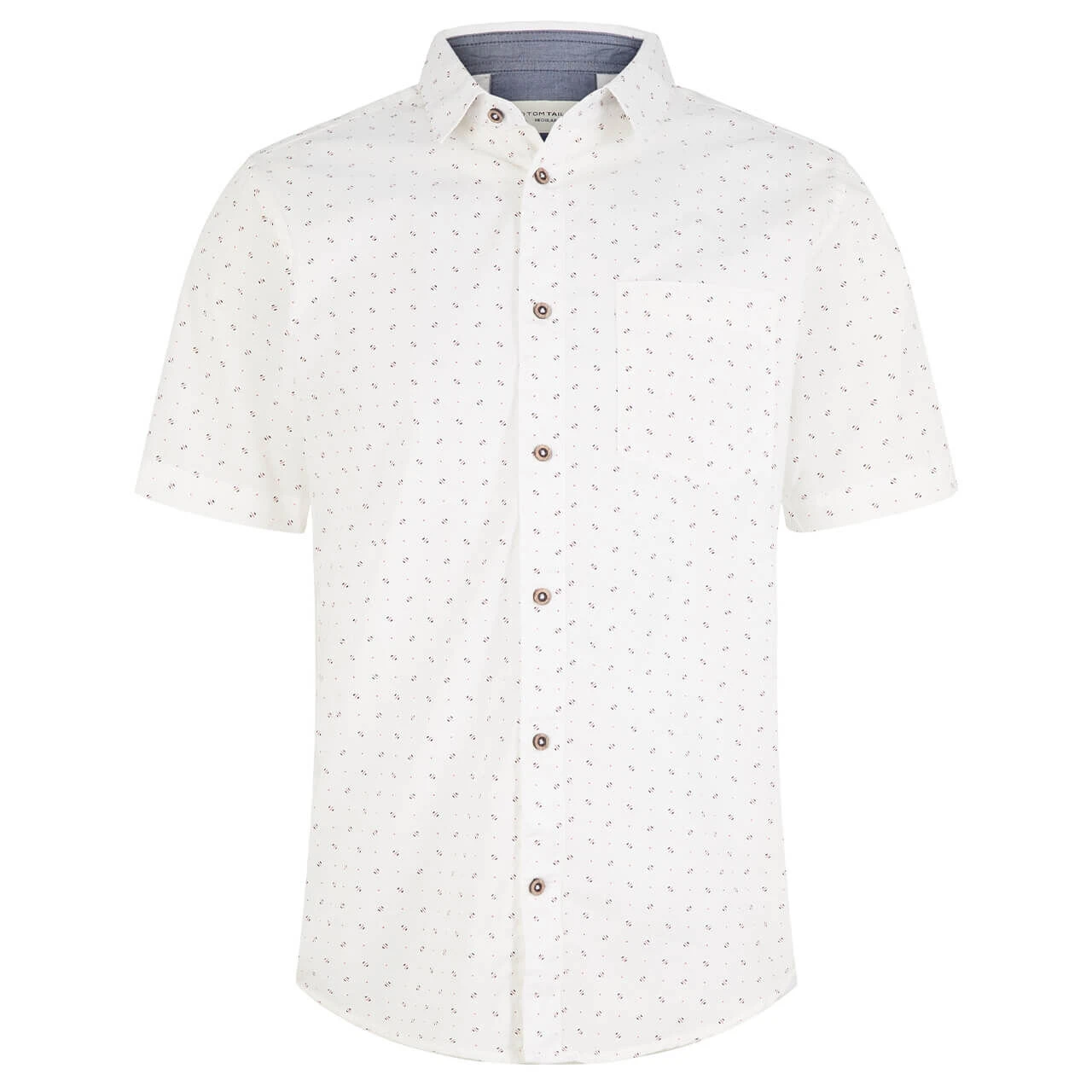 Tom Tailor 1/2 Arm Hemd White With Print 1 Tom Tailor 1/2 Arm Hemd White With Print