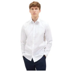 Tom Tailor Herren Hemd White 8 Tom Tailor Herren Hemd White -Modezauber Günstiges Geschäft tom tailor stretch poplin shirt hemd weiss 20000 detail front