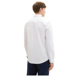 Tom Tailor Herren Hemd White 9 Tom Tailor Herren Hemd White -Modezauber Günstiges Geschäft tom tailor stretch poplin shirt hemd weiss 20000 hinten