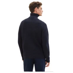 Tom Tailor Herren Troyer Pullover Sky Captain Blue 7 Tom Tailor Herren Troyer Pullover Sky Captain Blue -Modezauber Günstiges Geschäft tom tailor structured knit troyer blau 10668 model hinten