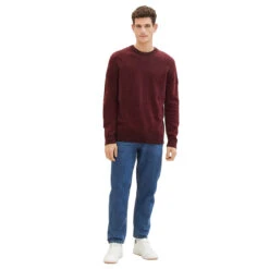 Tom Tailor Herren Pullover Twotone Effect Crewneck Knit Tawny Port Red 8 Tom Tailor Herren Pullover Twotone Effect Crewneck Knit Tawny Port Red -Modezauber Günstiges Geschäft tom tailor twotone effect crewneck knit pullover rot 10574 model
