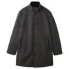 Tom Tailor Herren Mantel Wool Coat 2 In 1 Dark Grey Black Herringbone