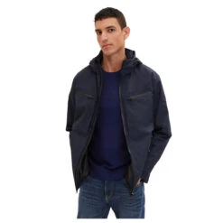 Tom Tailor Herren Jacke Sky Captain Deep Blue -Modezauber Günstiges Geschäft tom taylor hooded outdoor jacket blau 10668 ansicht vorne