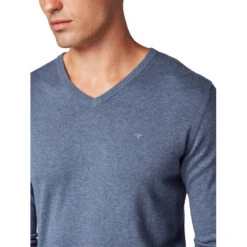 Tom Tailor Herren Pullover Basic V-neck Vintage Indigo Blue 7 Tom Tailor Herren Pullover Basic V-neck Vintage Indigo Blue -Modezauber Günstiges Geschäft tomtailor pullover v neck sweater vintage indigo melange blue 18964 detail
